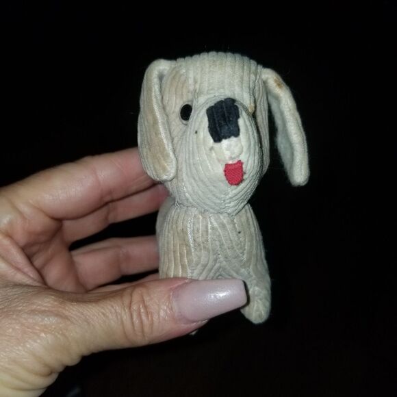 Plush Stuffed Toy Red Maroon Dog 1960's Holiday Fair Hedaya Carnival Prize+ - Picture 10 of 16